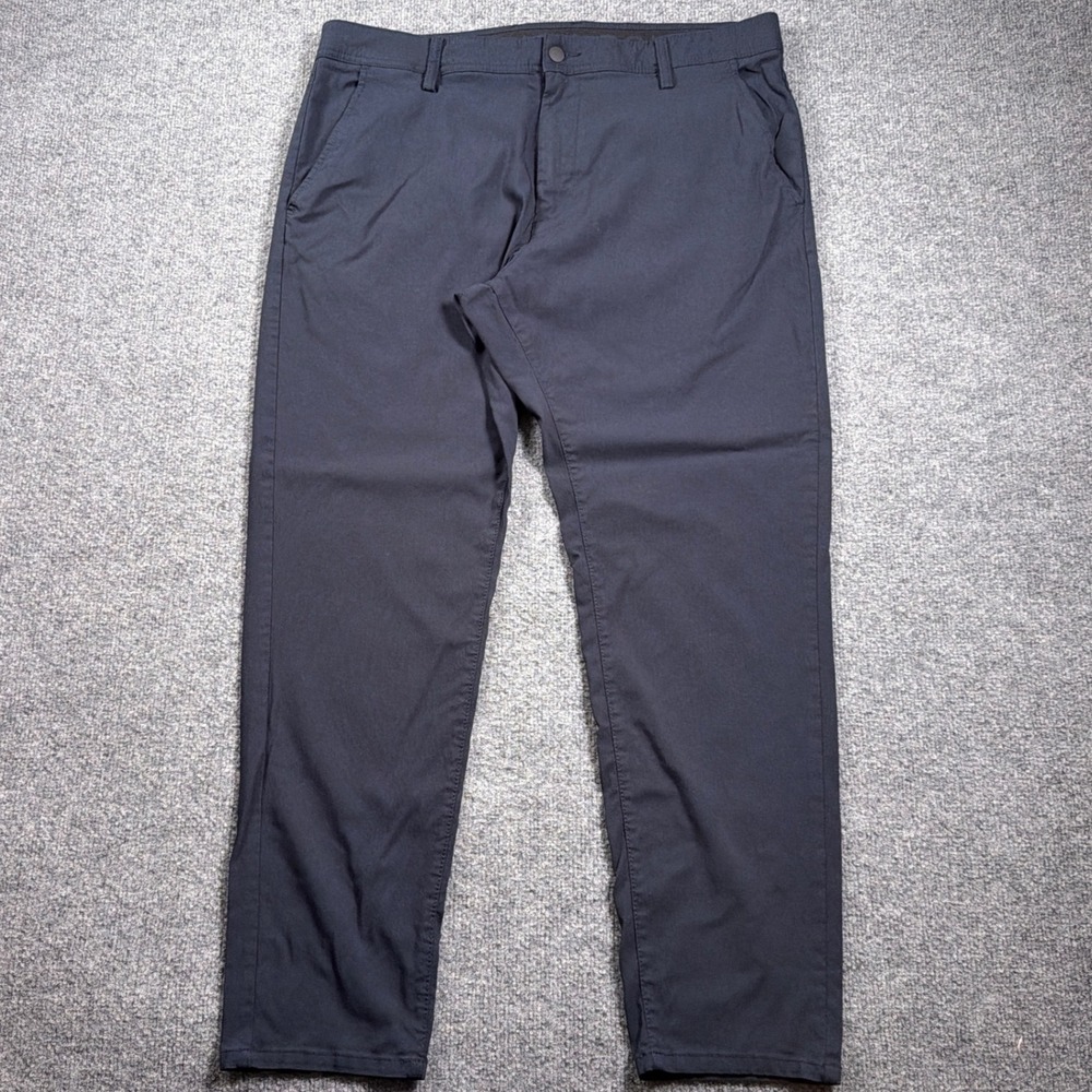 Projek Raw Classic Fit Pants Mens 38x29 Navy Blue Classic Fit Stretch Flat Front